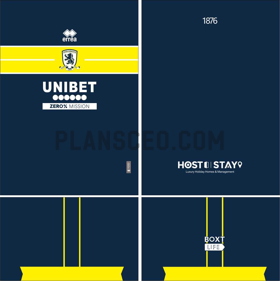 男士米德尔斯堡202324赛季客场球衣