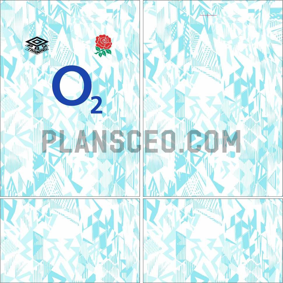 男款英格兰橄榄球202425赛季第三热身球衣