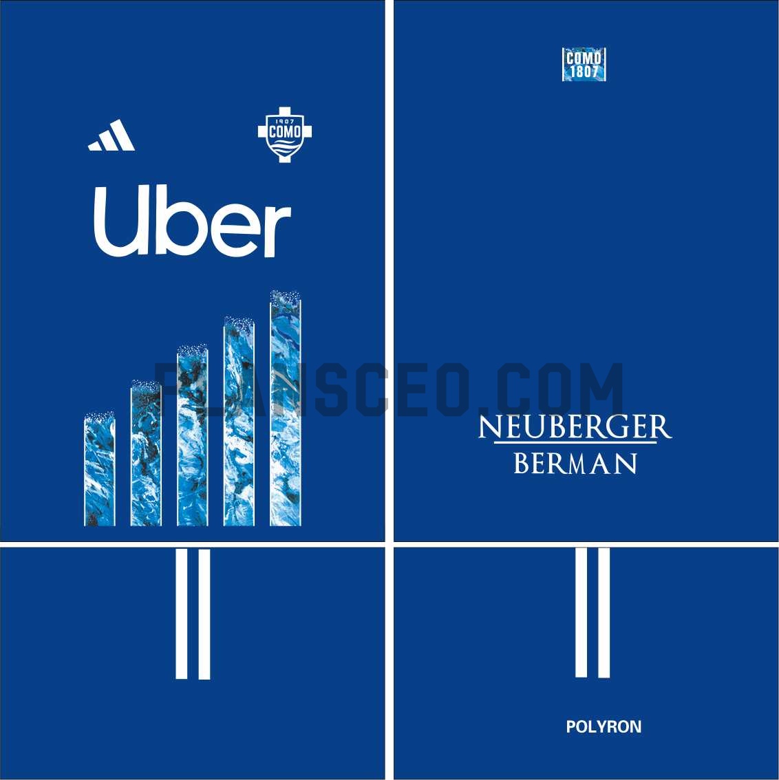 男士科莫202425赛季主场球衣