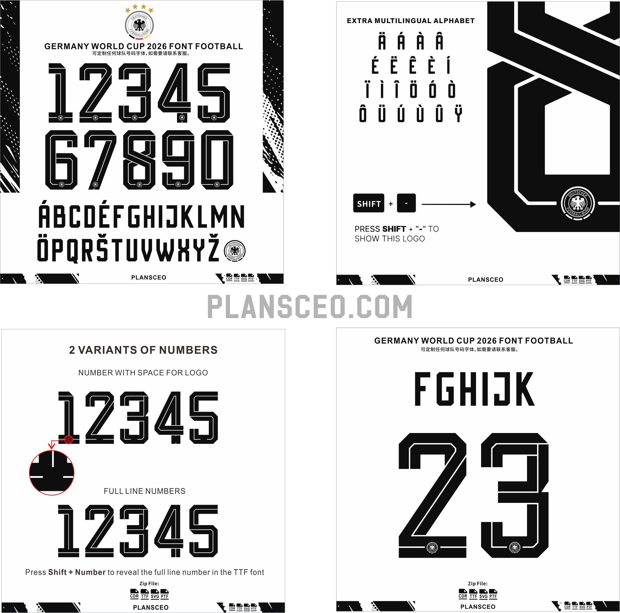 Germany World Cup 2026 Font Football