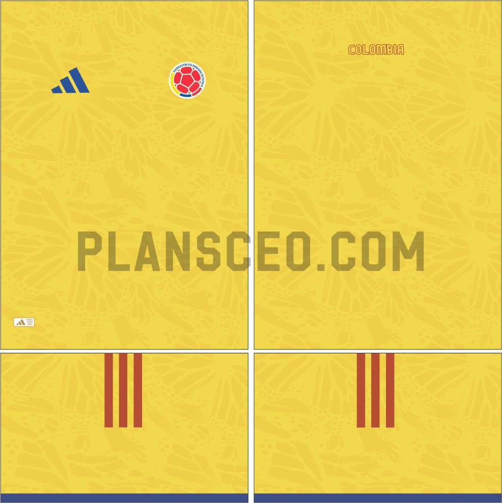 哥伦比亚2026主场球员版世界杯球衣