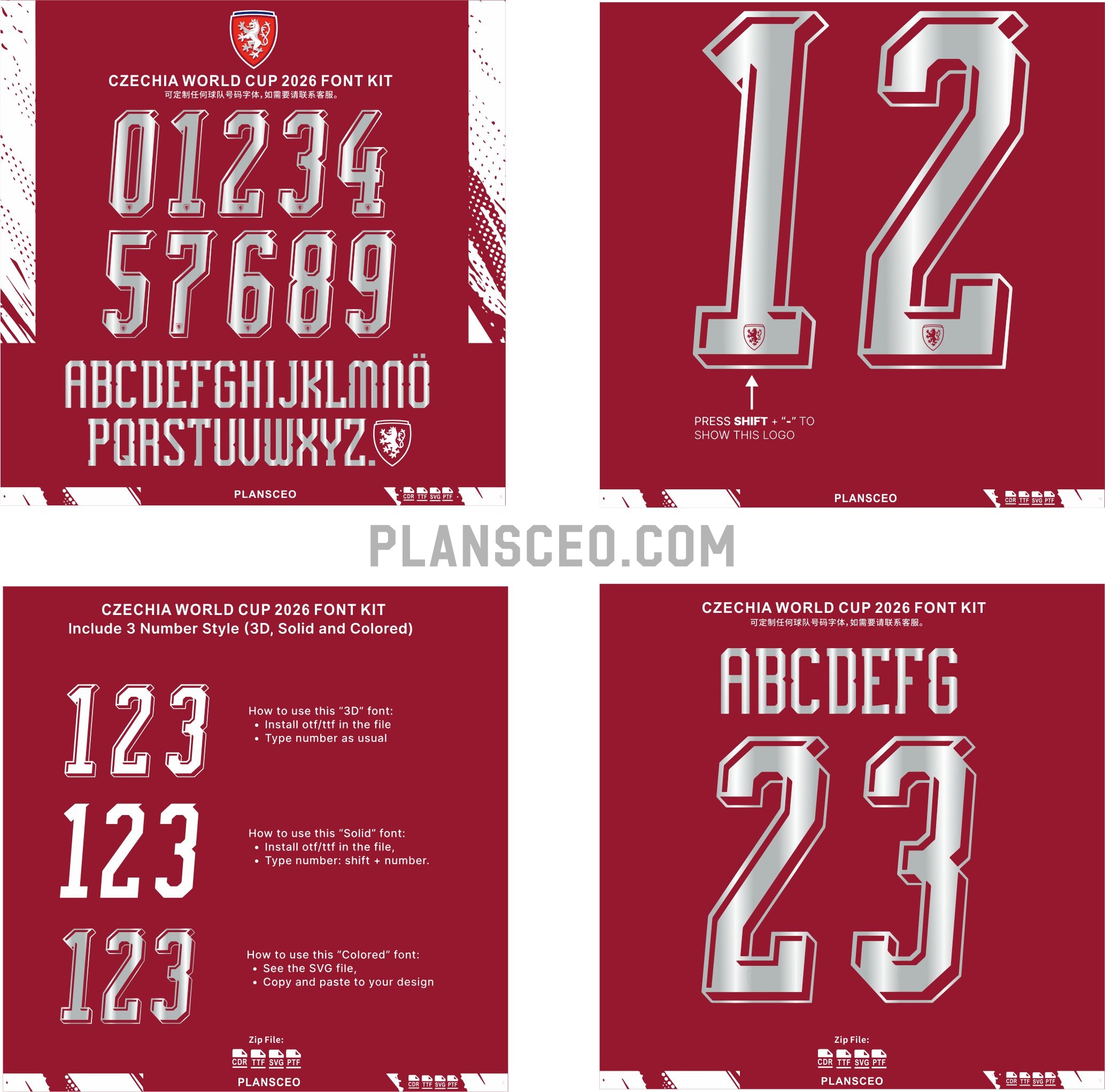 Czechia World Cup 2026 Font Kit