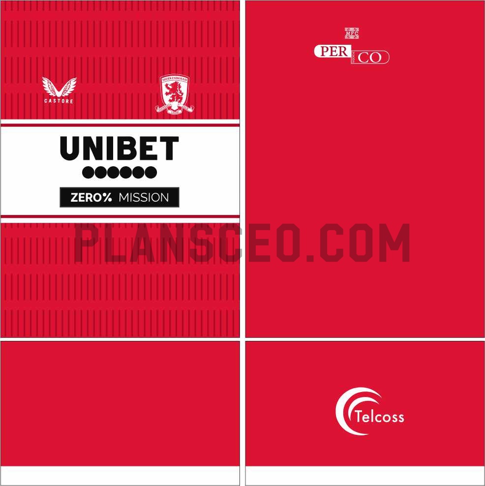 米德尔斯堡202526赛季儿童主场球衣