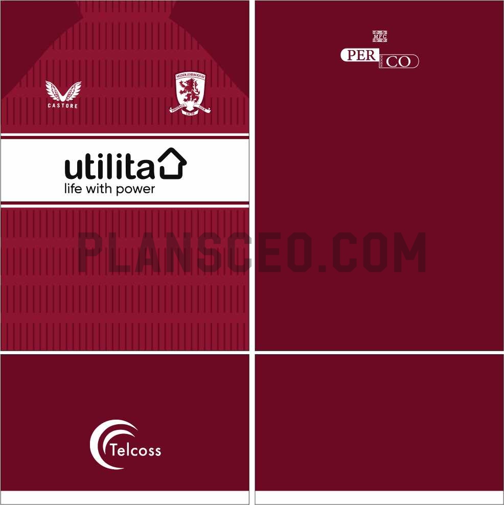 米德尔斯堡202526赛季主场球衣