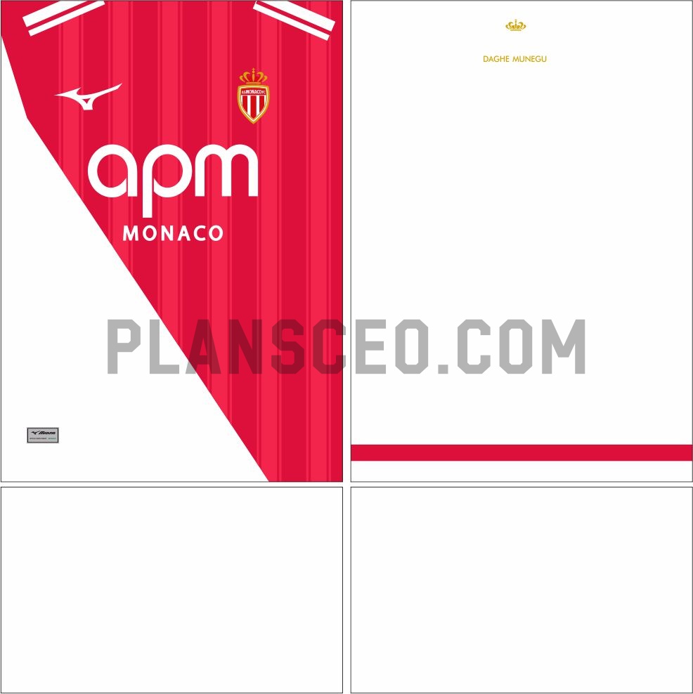 摩纳哥202526赛季主场球衣