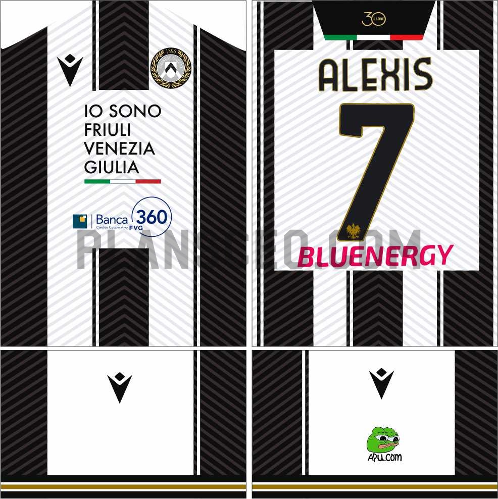 乌迪内斯202425赛季主场球衣