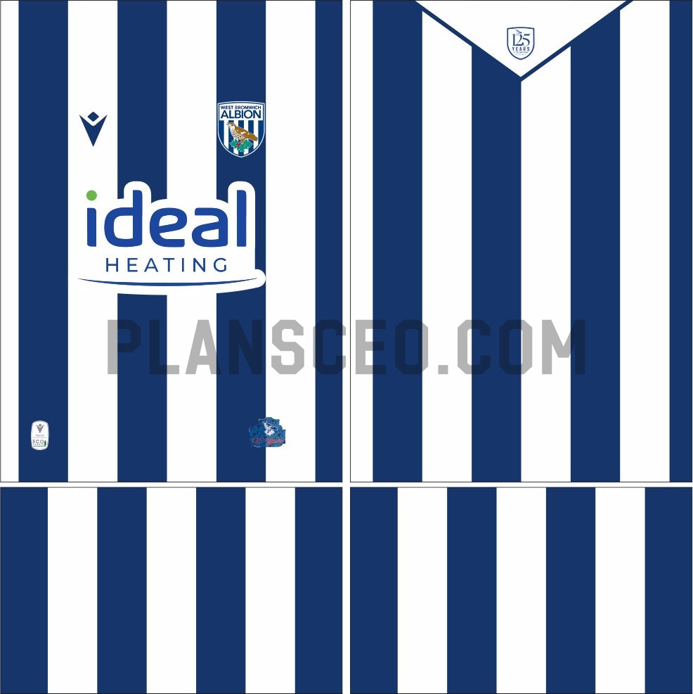 西布罗姆维奇202526赛季主场球衣