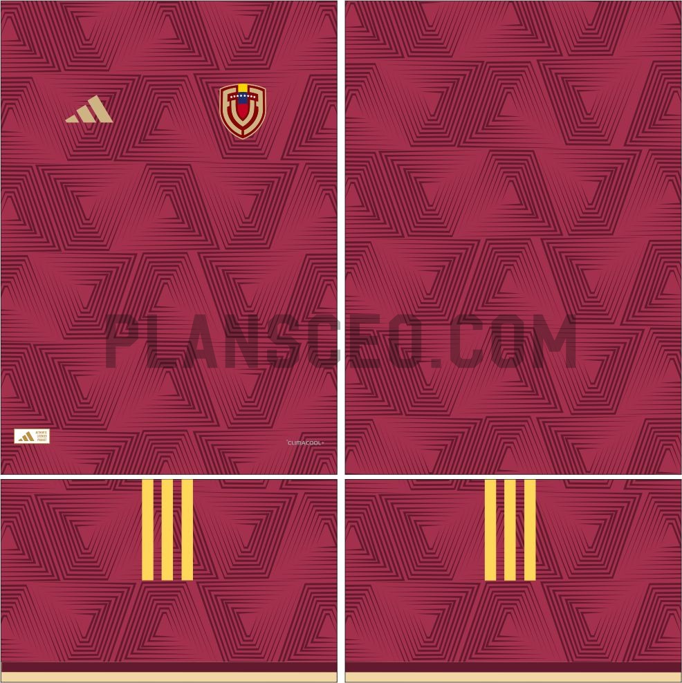 委内瑞拉2026世界杯主场球衣