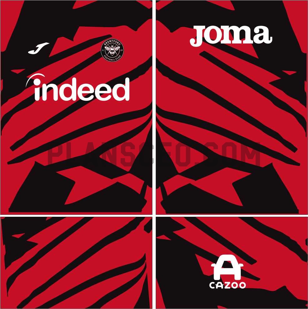 布伦特福德202526第三比赛前热身球衣