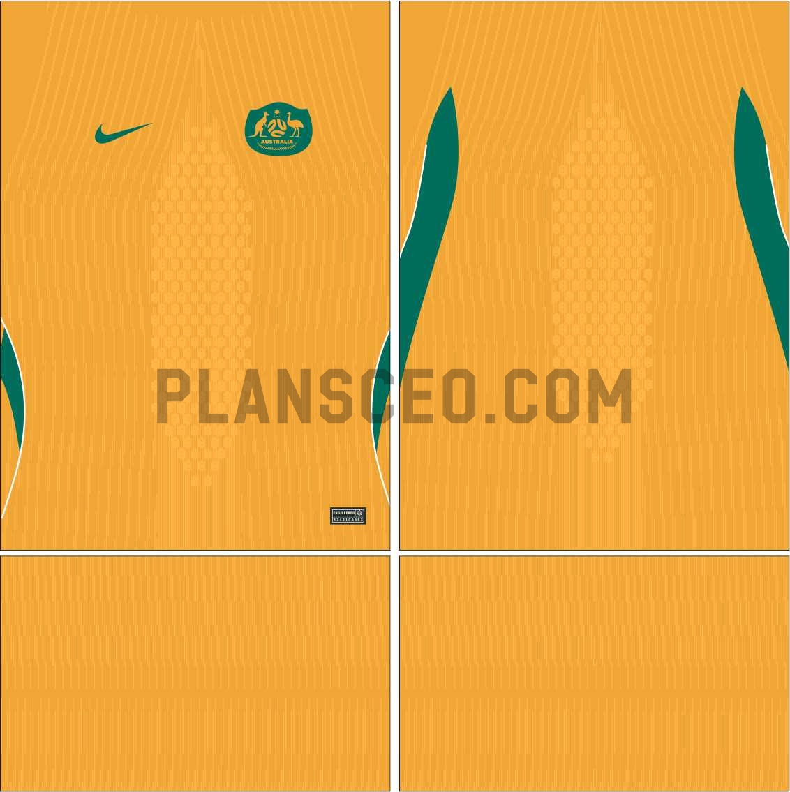 Australia澳大利亚2026 World Cup Home Vector Pattern