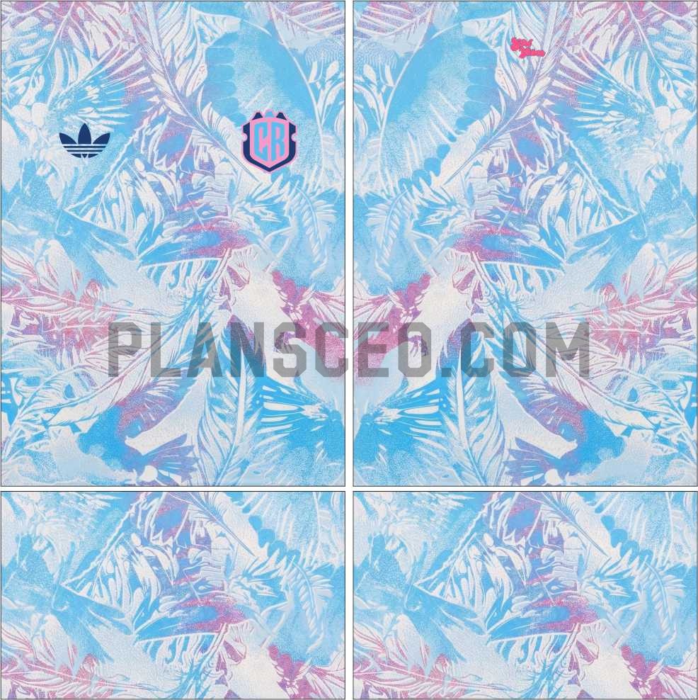 Costa Rica哥斯达黎加2026 World Cup Away Vector Pattern