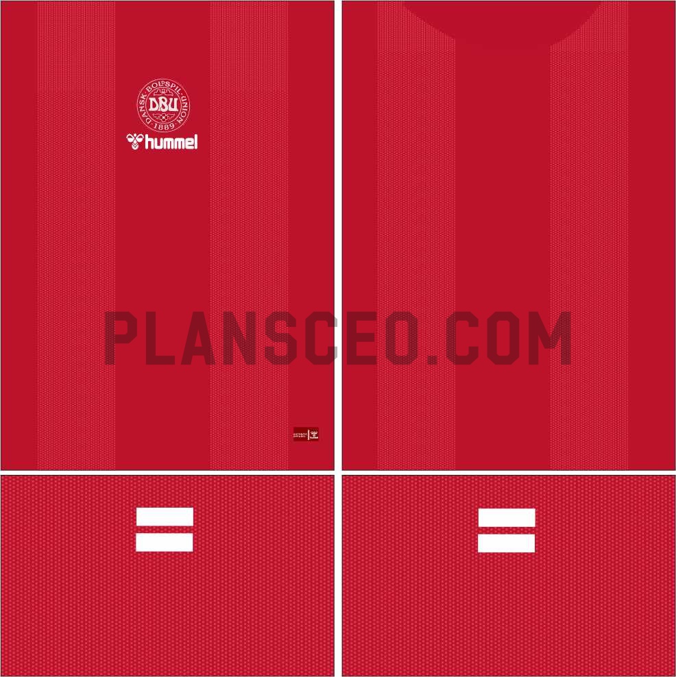 Denmark丹麦2026 World Cup Home Vector Pattern