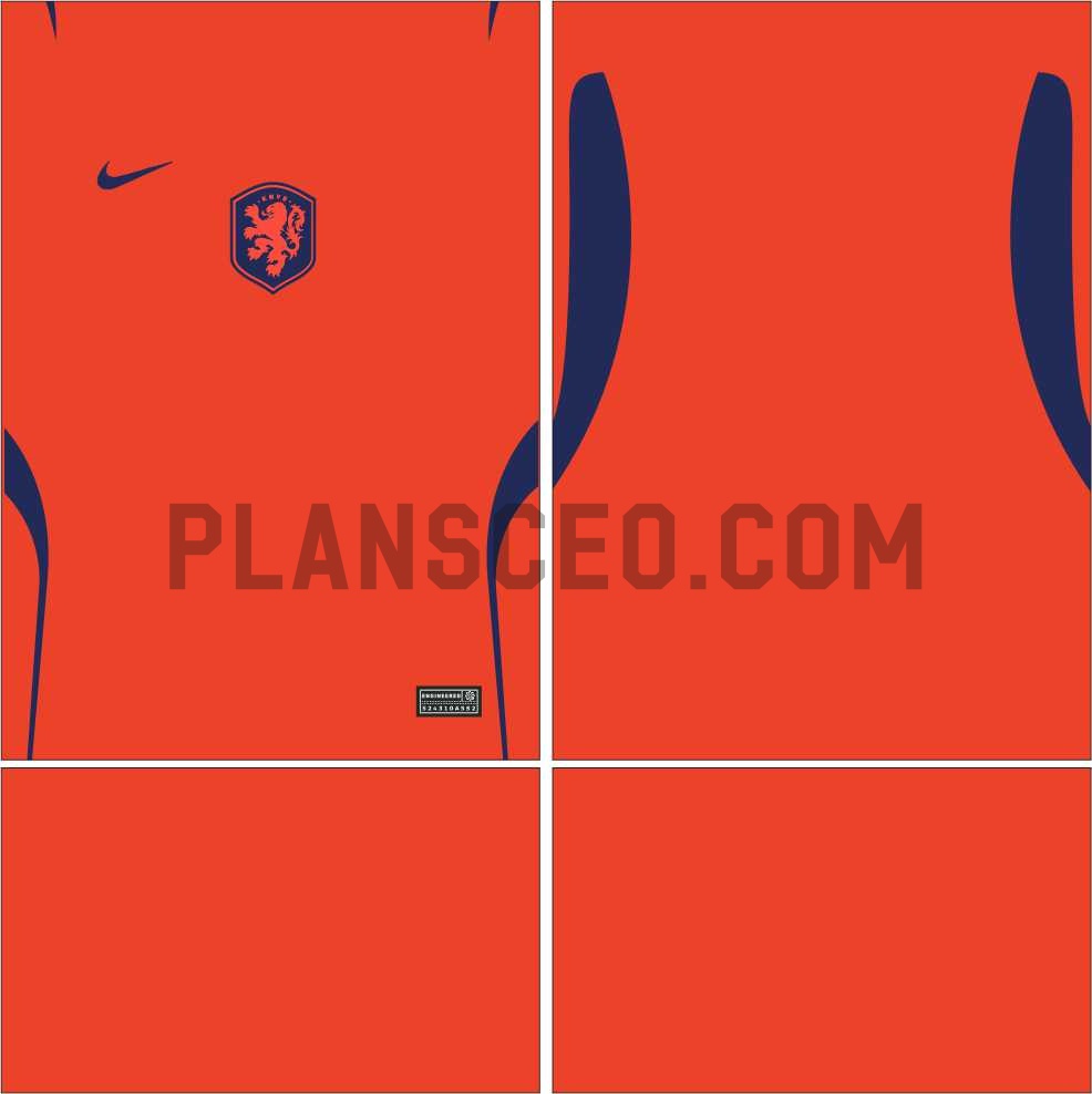 Netherlands荷兰2026 World Cup Away Vector Pattern