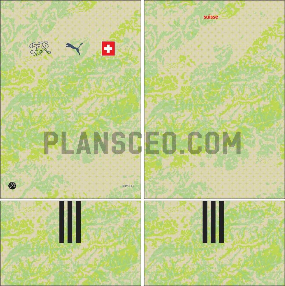 Switzerland瑞士2026 World Cup Away Vector Pattern