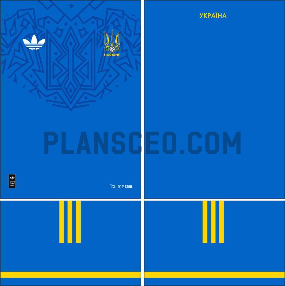 Ukraine World Cup 2026 Away Vector Pattern