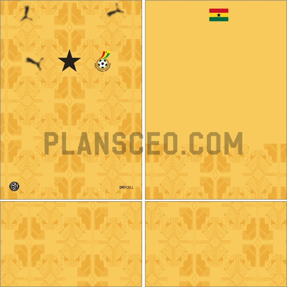Ghana加纳World Cup 2026 Away Vector Pattern
