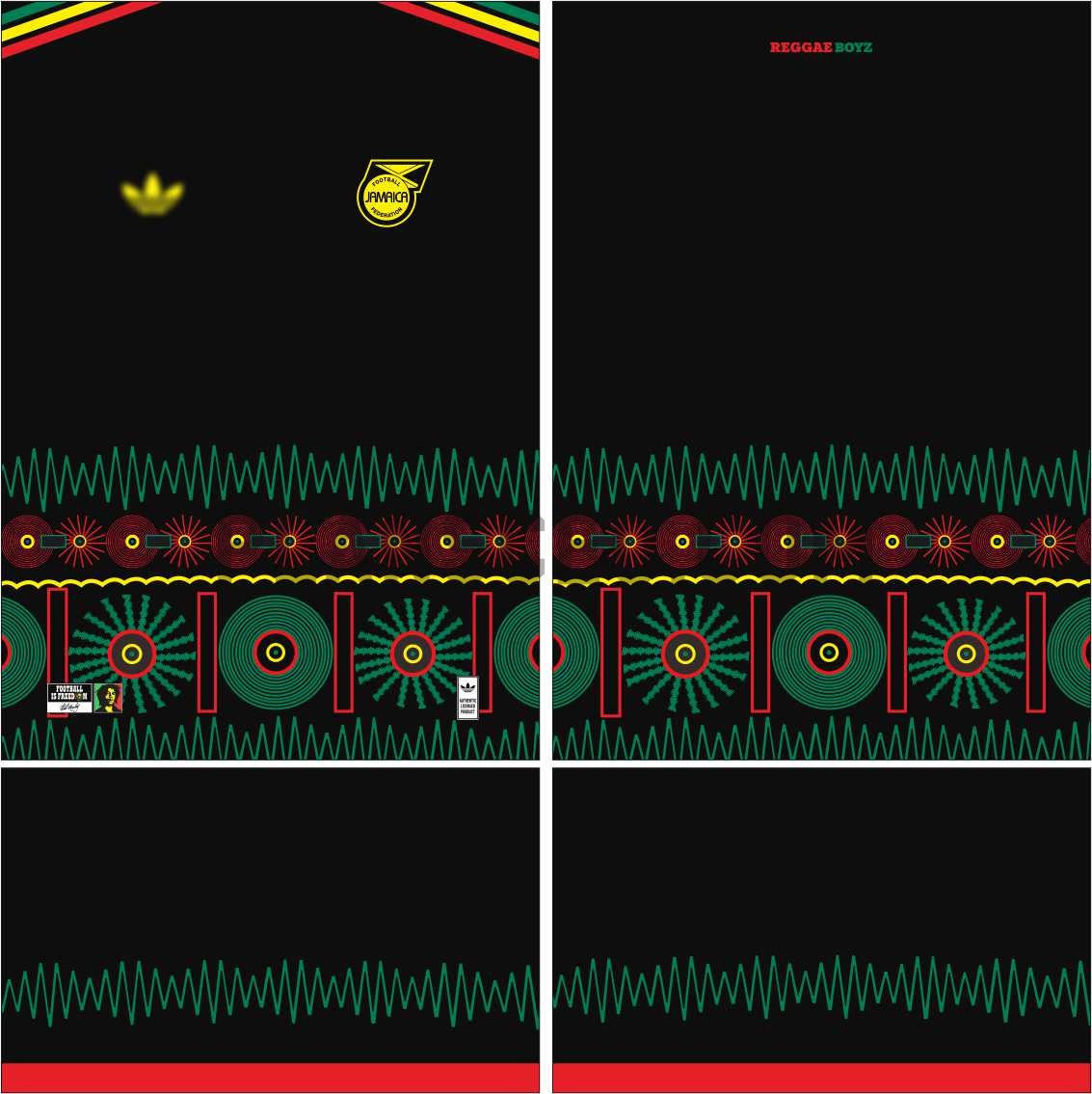 Jamaica牙买加World Cup 2026 Away Vector Pattern