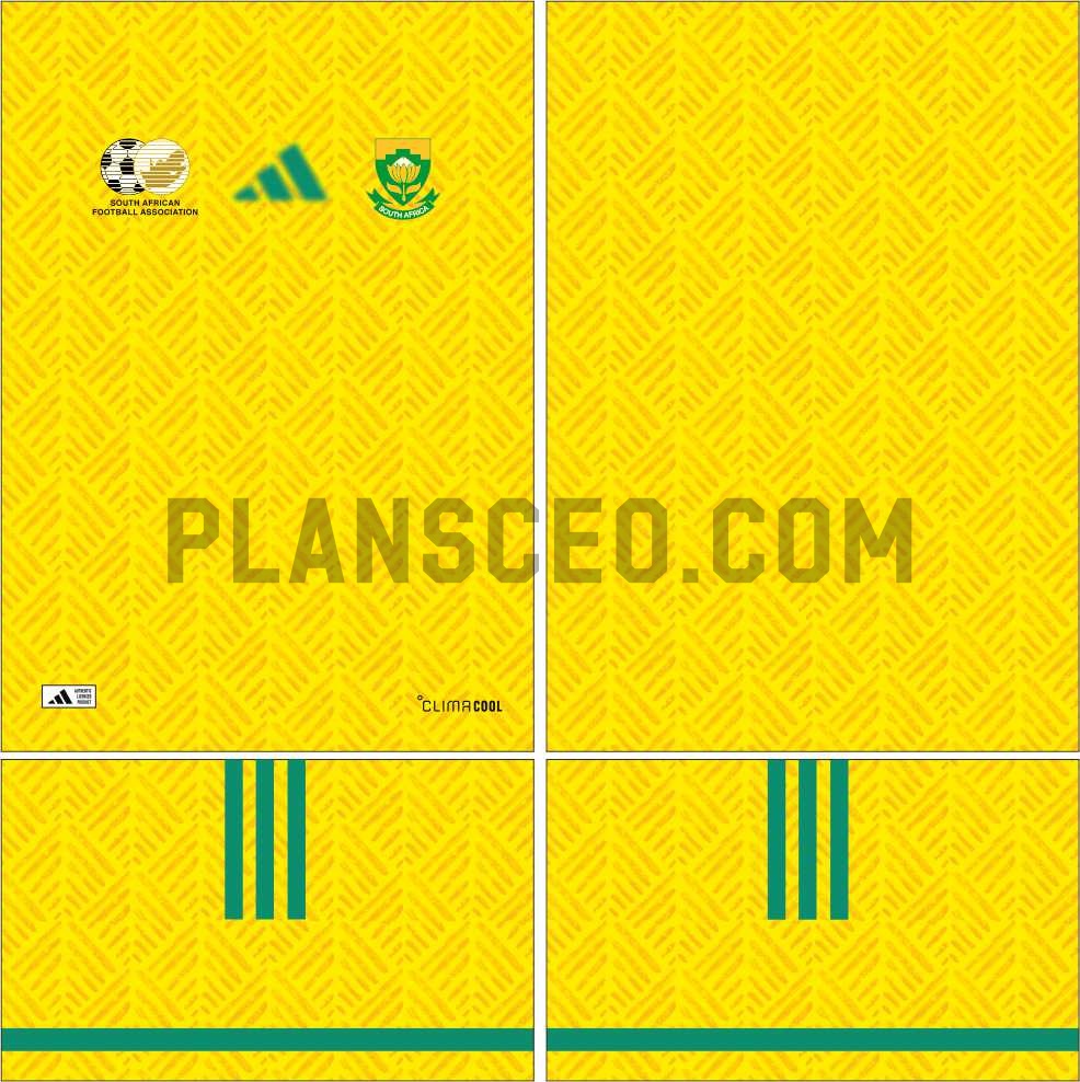 South Africa南非World Cup 2026 Home Vector Pattern