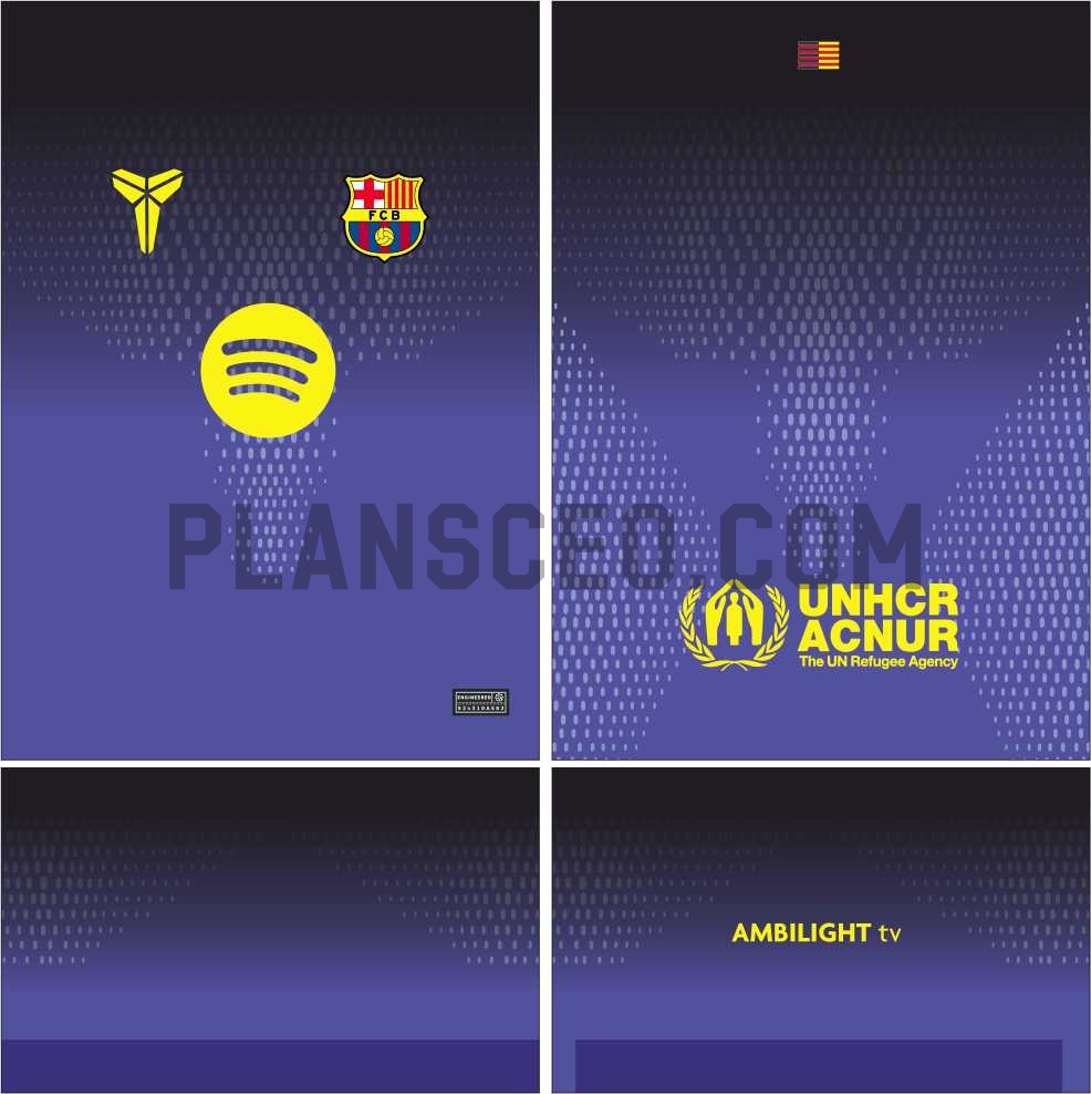 巴塞罗那 Barcelona away 26-27赛季Vector Pattern
