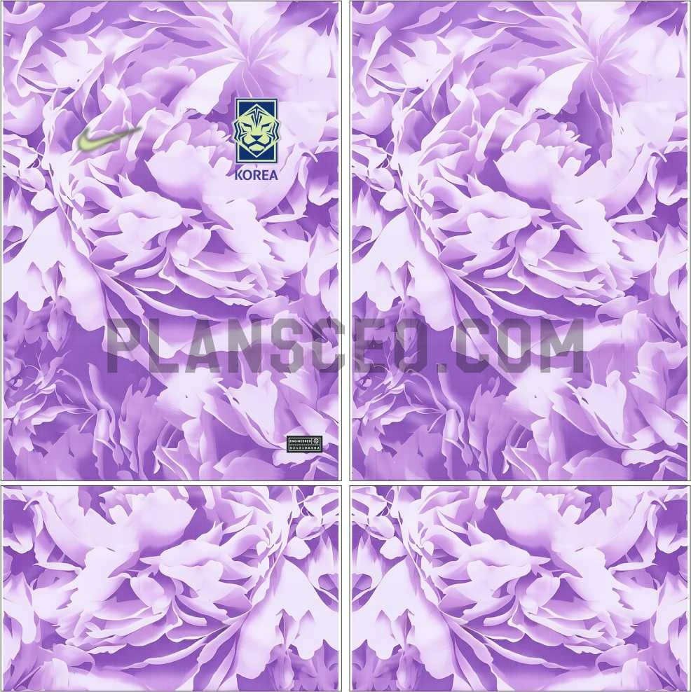 Korea韩国World Cup 2026 Away Vector Pattern